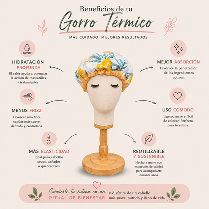 APROVECHA CADA GOTA DE TU MASCARILLA - Gorro térmico de semillas.